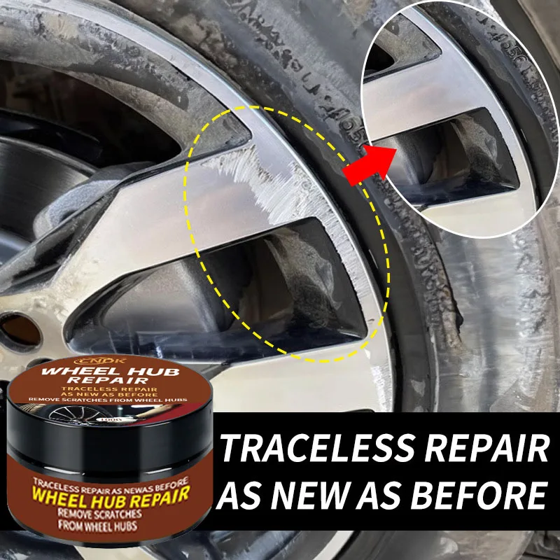 Universal Wheel Hub Repair Kit-Alloy Rim Scratch Remover Oxidation Paste Car Wheel Hub Care Polishing Cream