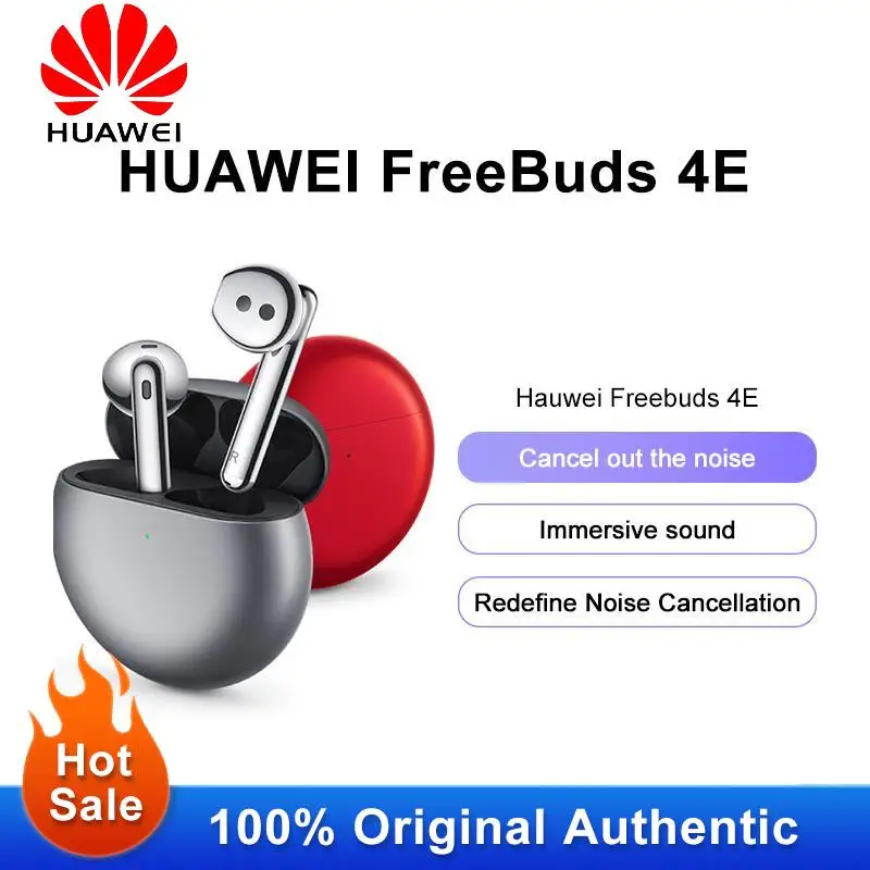 

NEW Huawei FreeBuds 4E wireless bluetooth headset semi-in-ear running sports headset active noise reduction long battery life