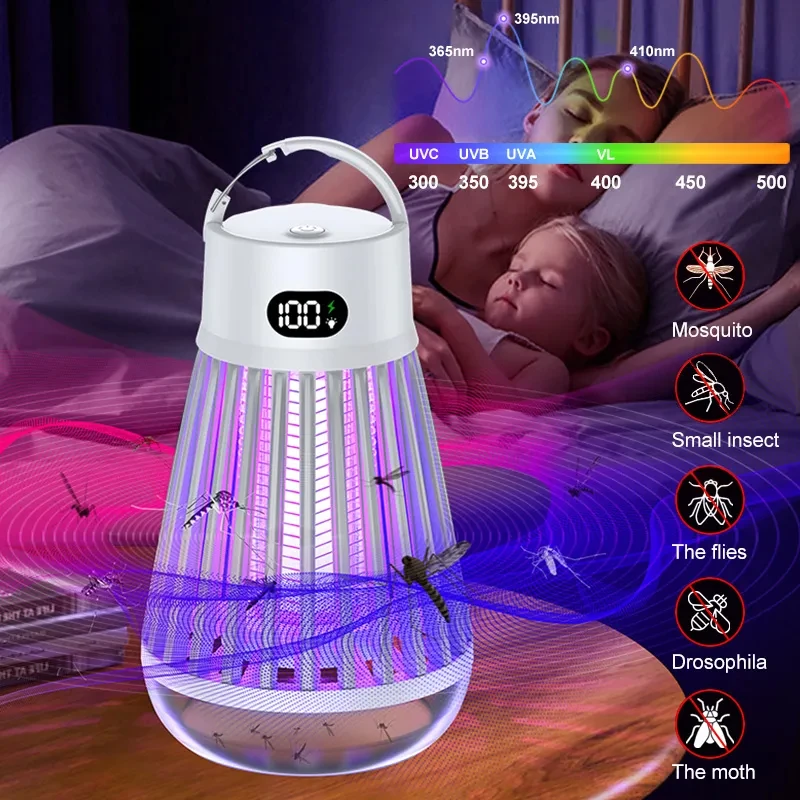 New Small Electric Shock Mosquito Killer Lamp Rechargeable Fly Trap Zapper  Insect Killer Anti Mosquito Light For Bedroom Outdoor - AliExpress