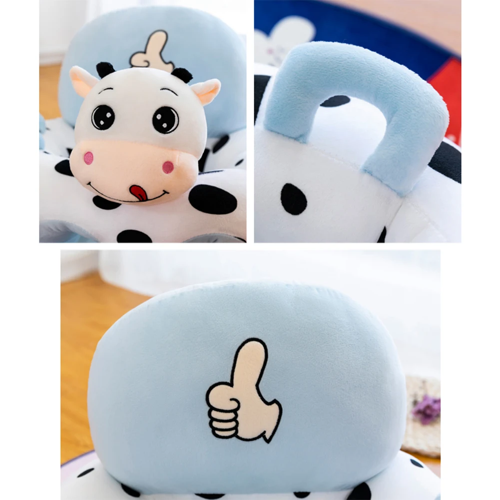 Baby Support Seat Cover Infant Cartoon Animal Plush Learning To Sit Sofa Skin Cushion Sofa Plush Pillow Toy Animal