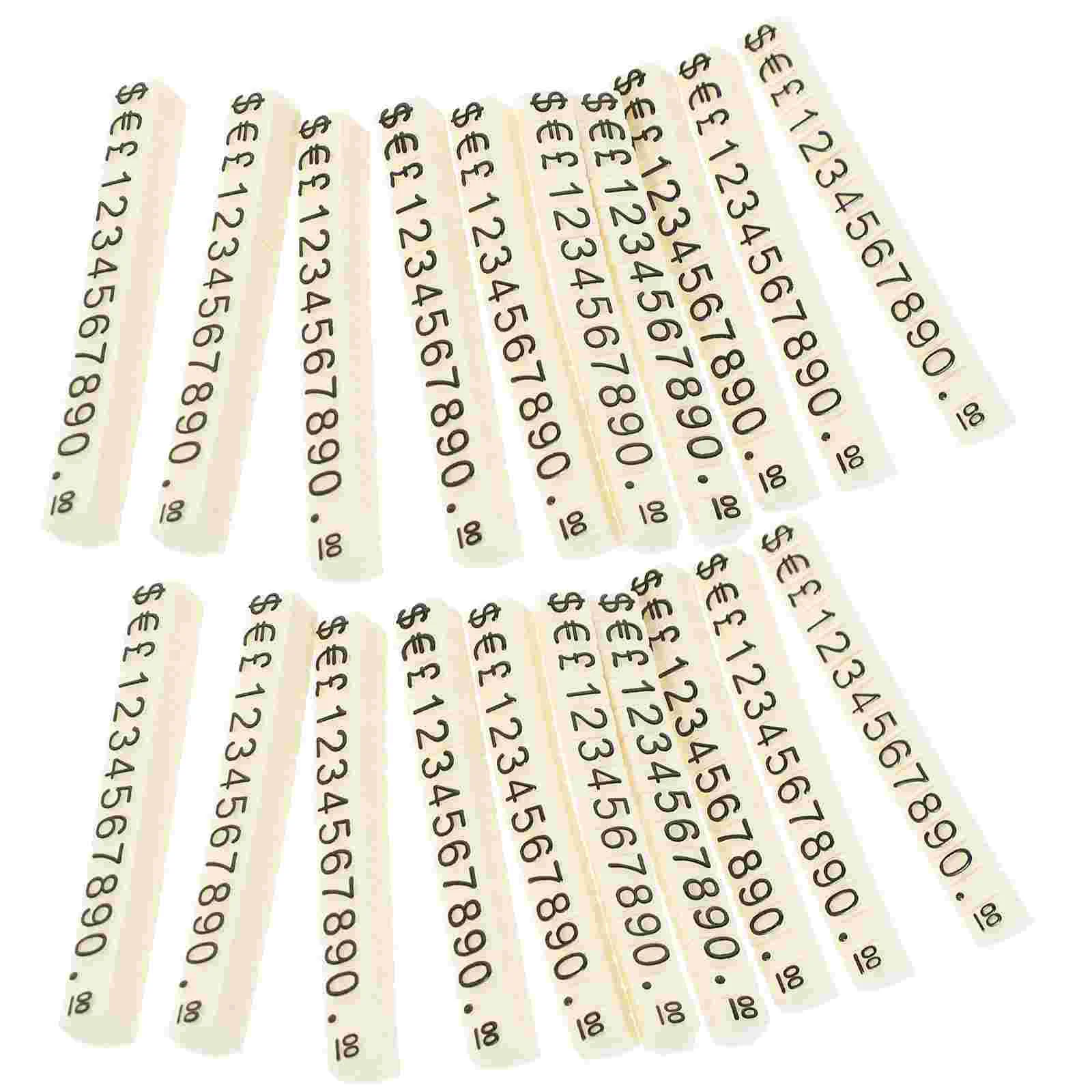 

20 Pcs Price Tag Jewelry Cube Sticker Labels Tags Stand Jewlery for Pricing Adjustable Display