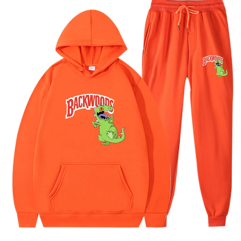2024 Autumn And Winter Brand Backwoods Men's Suit Fleece Hoodie  Trousers Thick Warm Sports Women's 5