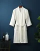 Robe en coton éponge pour printemps et été, Robe du matin fine, peignoir gaufré à manches longues, serviette de bain de beauté d'hôtel pour Couples