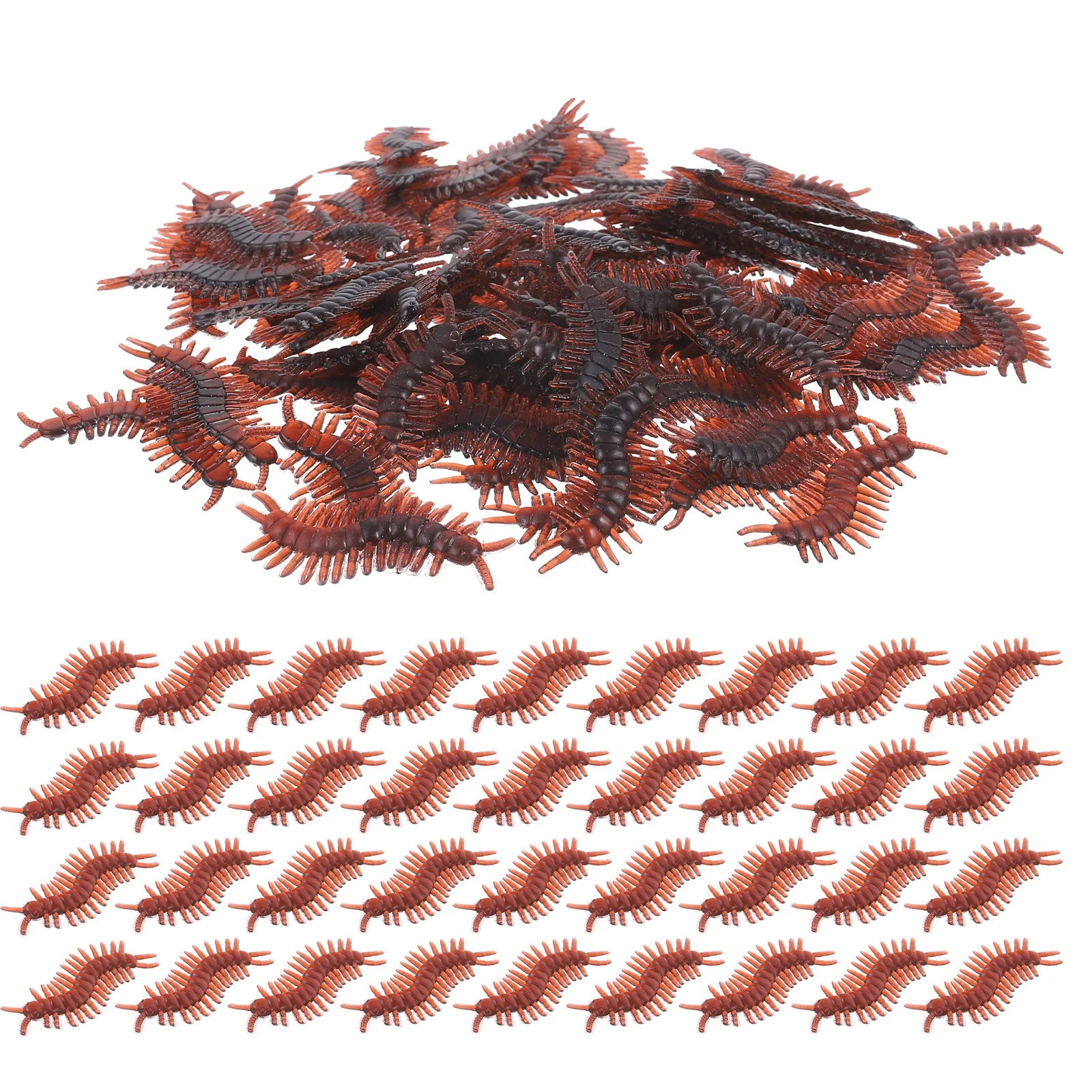 

100pcs Realistic Centipede Fake Centipede Prank Props Lifelike Centipede Figurine Prank Props