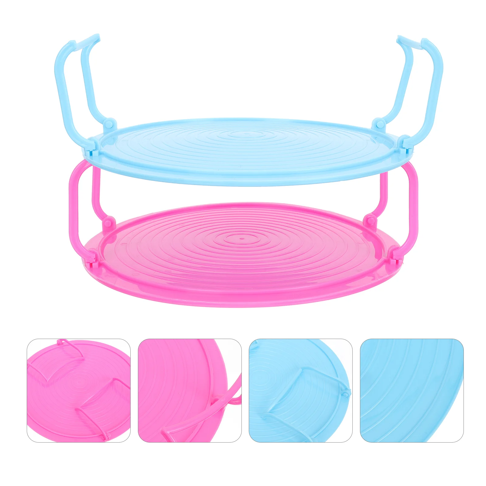 

Multipurpose Foldable Microwave Plate Stacker: 2pcs Cooking Steamer Rack Layered Microwave Rack Tray Grill Rack Oven Tray