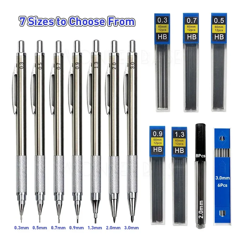 Premium Full Metal Mechanical Pencil for Sketching and Drawing