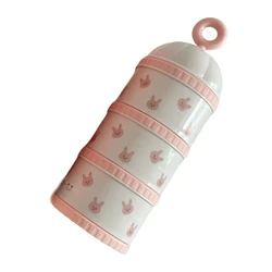 Enhanced Baby Milk Powder and Snack Dispenser Container - Portable and Versatile Storage Solution (Rabbit)