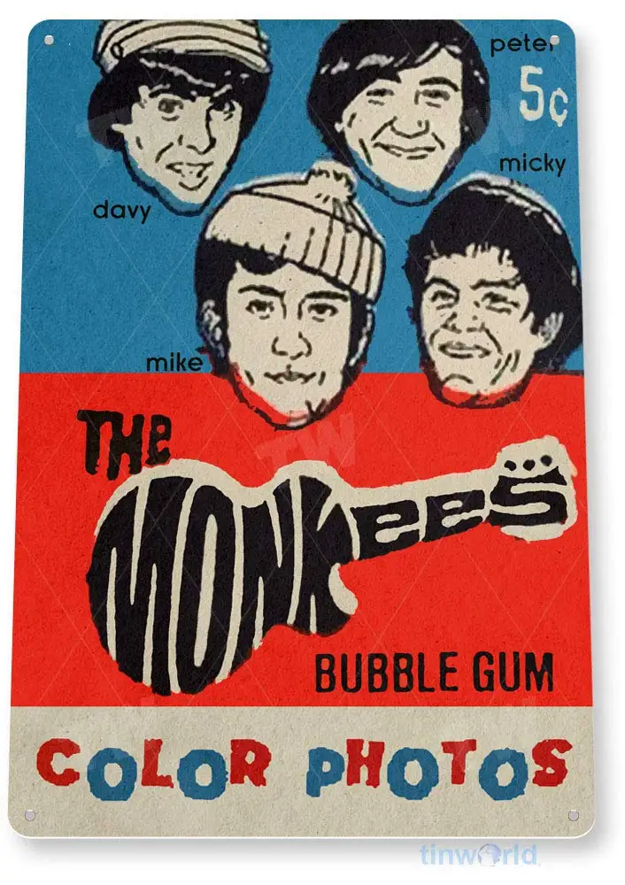 

8X12 дюймов металлический знак Monkees Bubble-Gum FOOD кухня коттедж продукты для фермы жестяные знаки