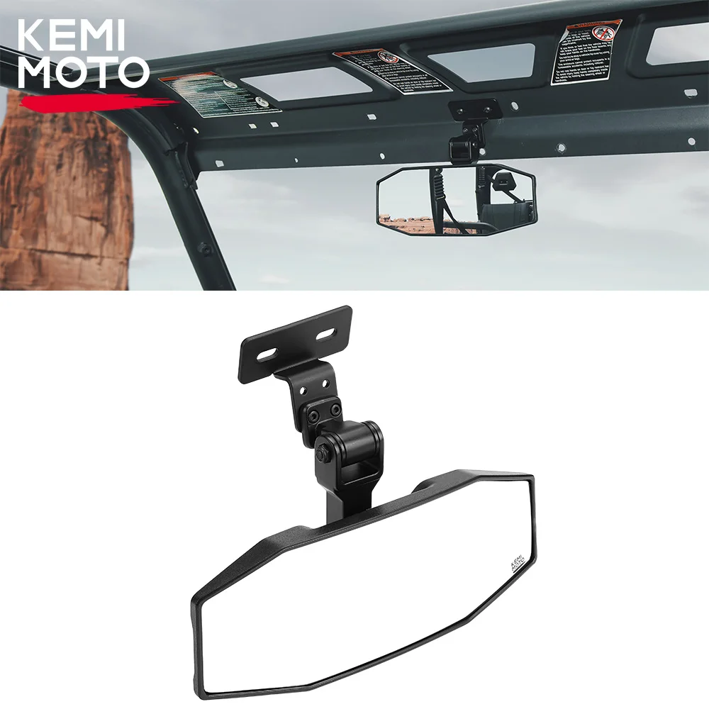 For CFMOTO UForce 1000 2019+ UForce 1000 XL 2022+ KEMIMOTO Black Center Mirror 360° Adjustable ABS Rear View Mirror