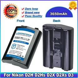 LOSONCOER 3650mAh EN-EL4 EN EL4 EN-EL4A ENEL4a Camera Battery For Nikon D2H D2Hs D2X D2Xs D3 D3S F6 MH-21 D2Z D3X Battery