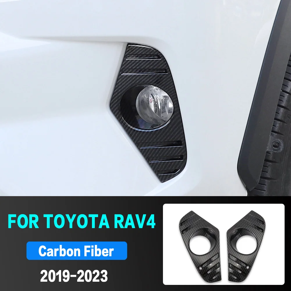 

Автомобильные передние противотуманные фары из углеродного волокна, декоративная рамка для Toyota RAV4 XA50 2019 2020 2021 2022 2023, внешние аксессуары