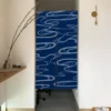 Japanese Textured Wave Print Door Curtain Blue Cloud Kitchen Living Room Partition Curtains Hanging Half Curtain for Entrance 4