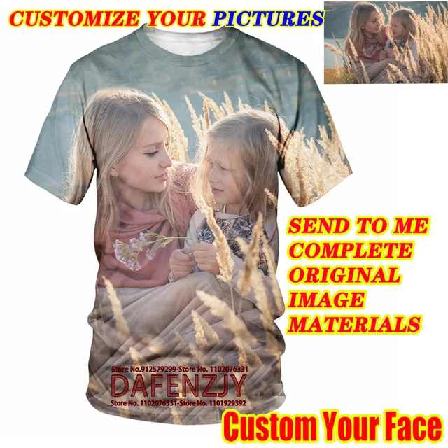 Men's Summer Custom Your Photo/name T Shirt 3D Printed Short Sleeve Harajuku Street Hip Hop T Shirt - Image 3