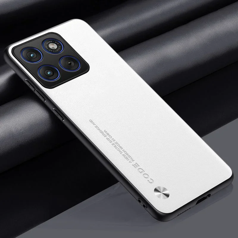 Business Plain Leather Case with Enhanced Camera Protection and Anti-Drop Features