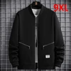 2023 New Spring Jackets Men Baseball Jacket Fashion Casual Coat Jacket Plus Size 6XL 8XL Outdoor Outerwear Solid Color 1