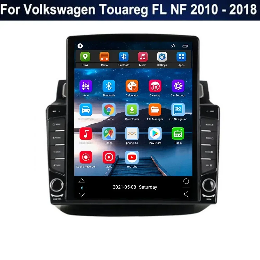 

Автомобильная Мультимедийная система 2 din Carplay Android автомобильное радио для Volkswagen Touareg FL NF 2010 - 2038 Тесла стиль GPS 2din BT