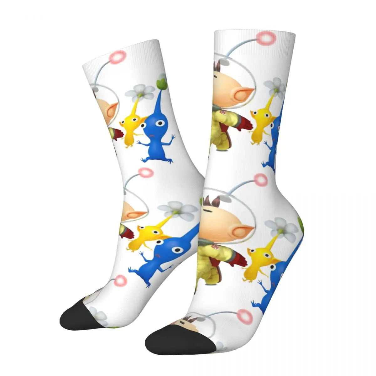 

Pikmin Game Stuff Socks Sweat Absorbing Funny Adventure Game Sport Middle Tube Socks Cotton for Womens Gifts