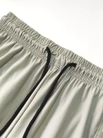 Women's High-Elasticity Ice Sliky Fiber Casual Pants Quick-Dry with Zipper Pockets Adjustable Drawstring Waist Lightweight - Image 5