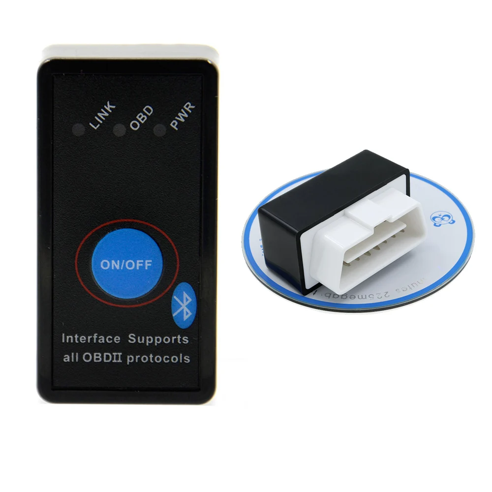 Bluetooth ELM327 V1.5 Best Chip ELM 327 With Power Switch on/off elm327 BT OBDII Code Reader For Android Phone 2