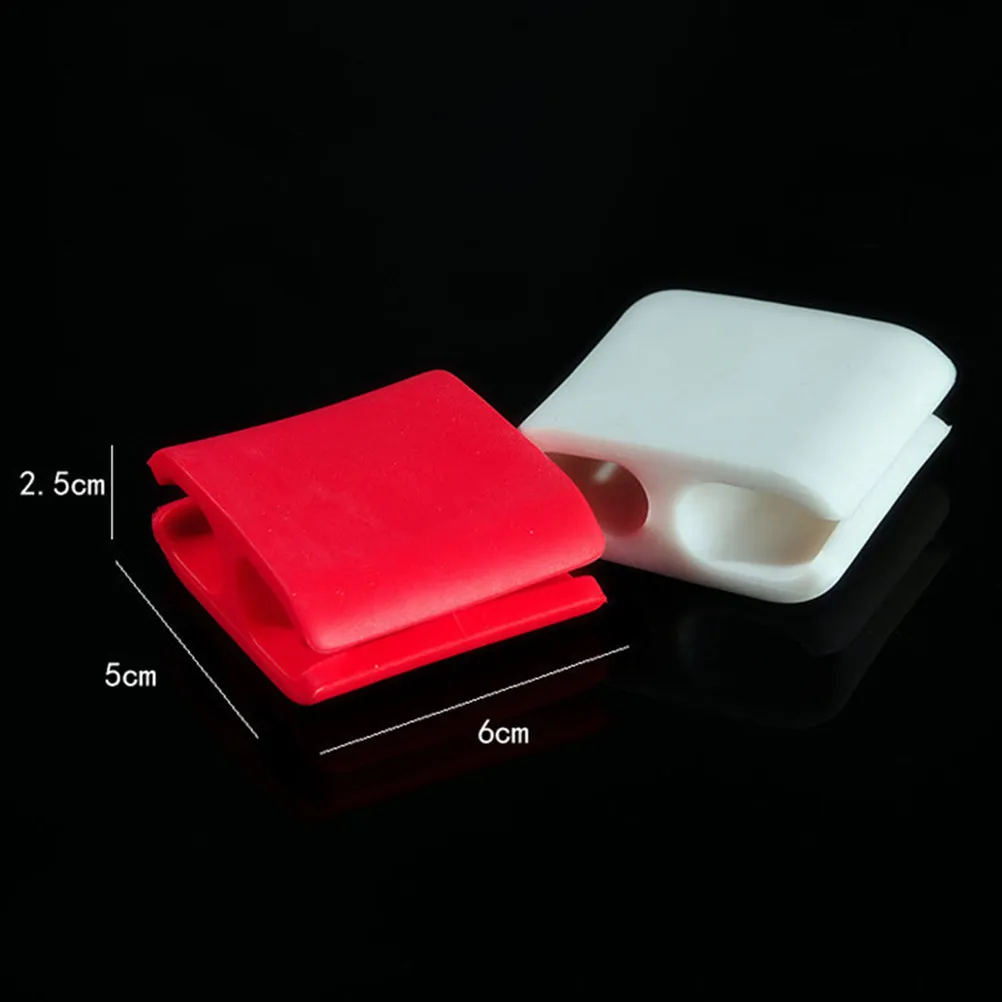 책상 TV 컴퓨터 전화 전원 코드 충전 USB 오디오 헤드폰 와이어용 6Pcs 실리콘 케이블 정리 클립 - 와이어 리테이너