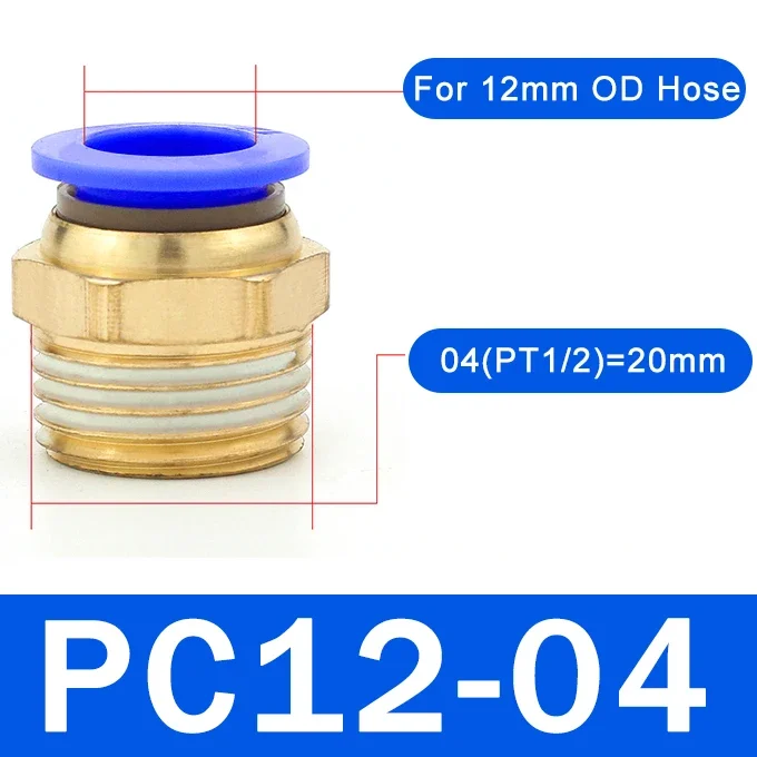 Enhanced Pneumatic Quick Connector Set - 5-Piece Push-In Fitting Kit for Industrial Air Hose & Tube