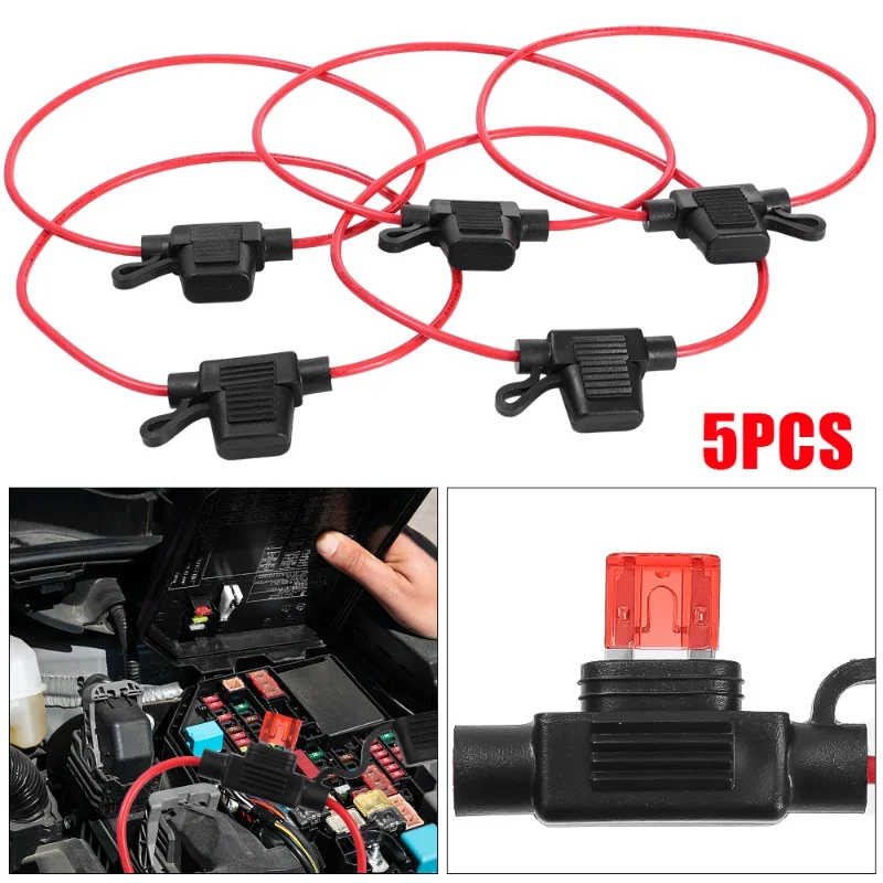 5/10pcs Car Mini Blade Fuse Holder Splash-proof Box 12V 30A Fuses Blade Wire Cutoff Switch Socket Automotive Fuse Socket fuse holder