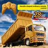 In Stock New Black Remote Control Car Large AlloyDump Truck Engineering Truck Boy Toy  Rc Dump Truck Birthday Surprise Gift 2