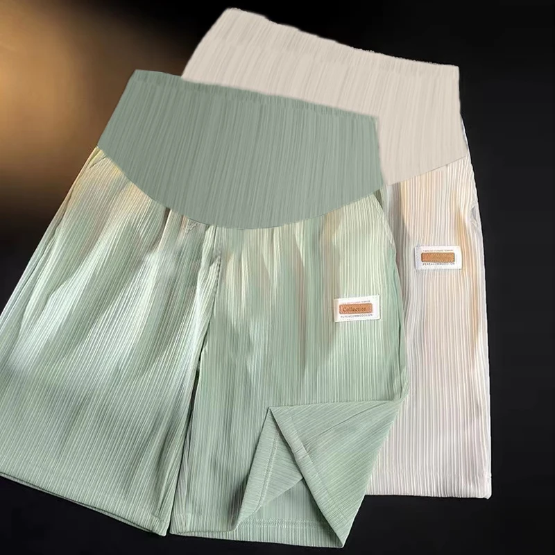 968 # летние крутые шорты для беременных свободные прямые шорты с широкими штанинами для беременных