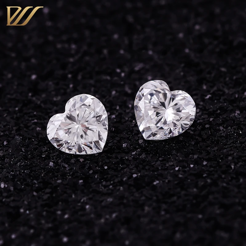 Provence gems with IGI Certified heart shaped lab grown diamonds F color VS clarity CVD Loose Diamonds for wedding ring making