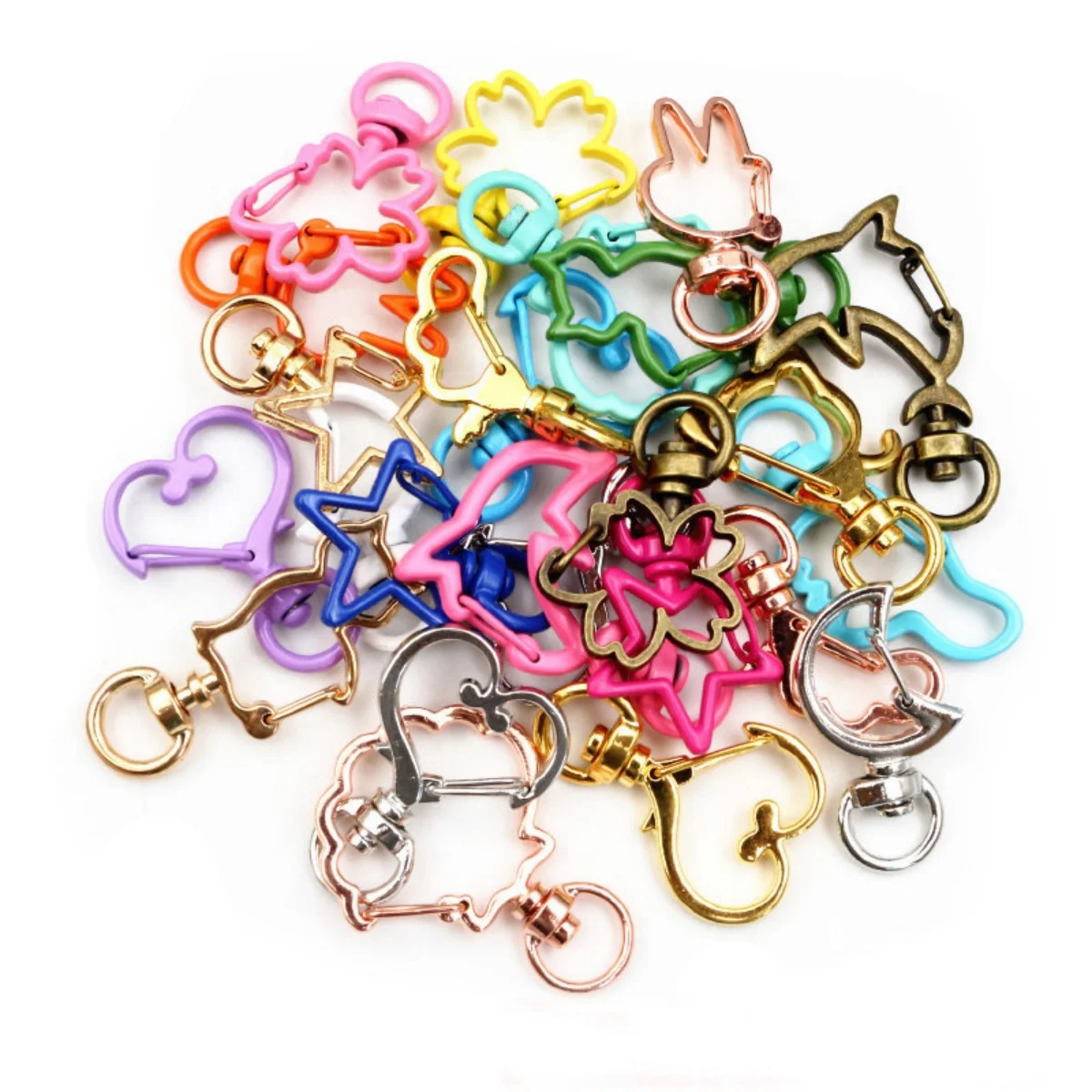 Snap Hook Trigger Clips Buckles For Keychain Lobster Lobster Clasp Hooks for Necklace Key Ring Clasp Jewelry Supplies 10pcs/lot