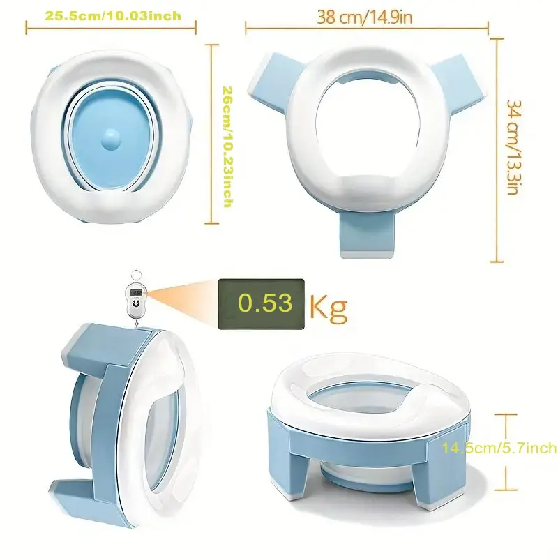 3 in 1 Baby Toilet Seat Children Foldable Travel Potty With Bags Potty Training Seat Suitable for boys and girls 2
