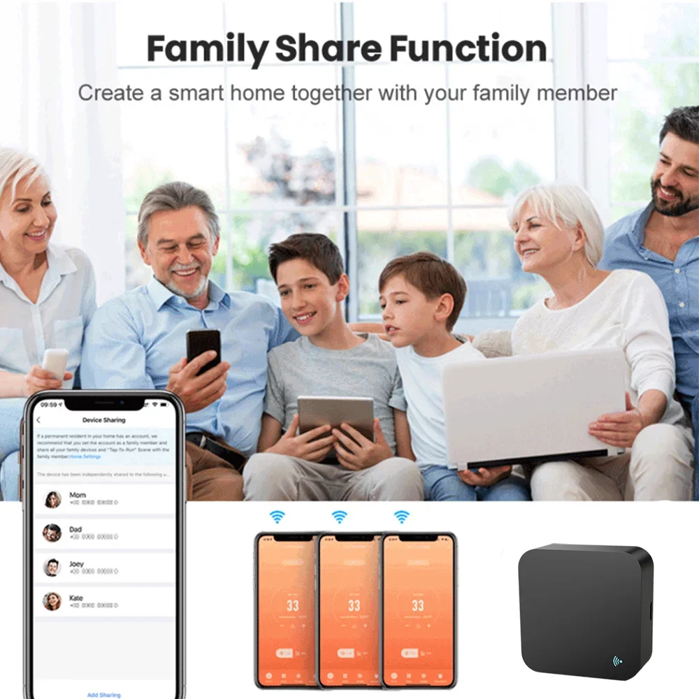 Smart Infrared Remote Remote Control for Air Conditioner Tuya Smart IR Remote WiFi IR Blaster for TV Air Conditioner Thermometer Hygrometer Compatible with Alexa Google Home Link Tuya