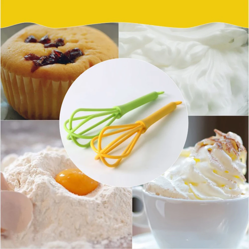 Description Picture 3 of itemEgg Beater Creative Kitchen Baking Tool Household Cream Beater Children's Manual Mini Plastic Egg Beater Food Grade PP Cookware