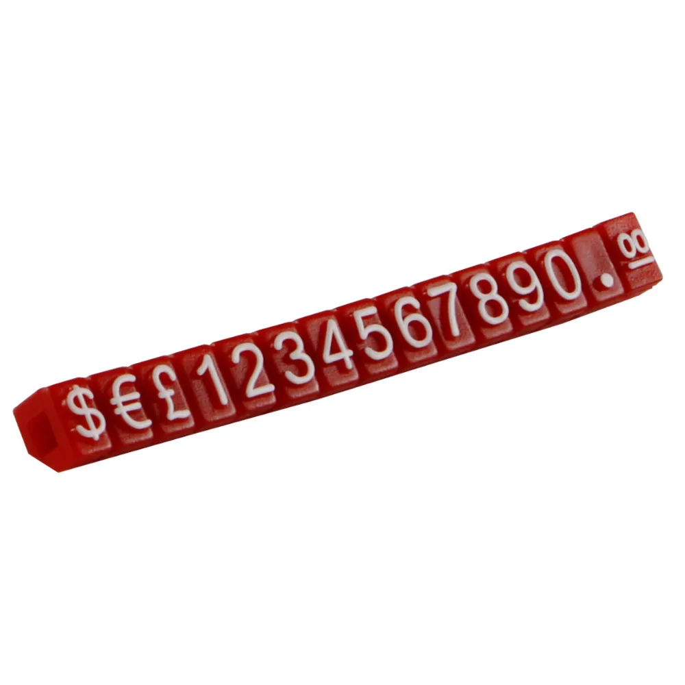 Cubi Numerici In Plastica Oro Blocchi Di Montaggio Stick Numeri Combinati Cifre Tag Segno Titolare Orologio Gioielli Prezzo Espositore