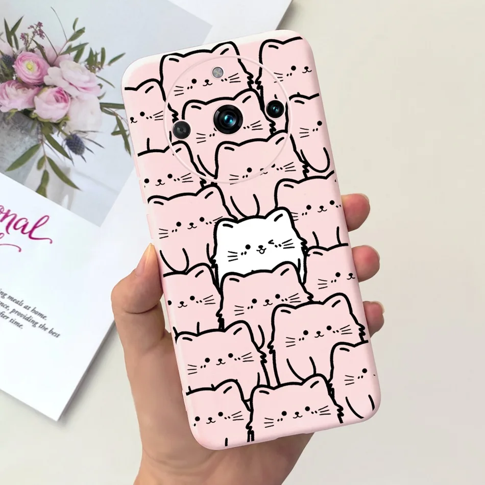Cute Cat Painted Jelly Silicone Soft Back Cover | 5G Phone Case Bumper