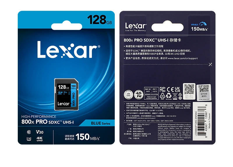 Lexar 1667x SD-Karte 64 GB 128 GB 256 GB V60 High Speed 800x Pro SD-Karte 32 GB 64 GB 128 GB 256 GB Speicherkarte V30 Klasse 10 für Kamera – Detail 22