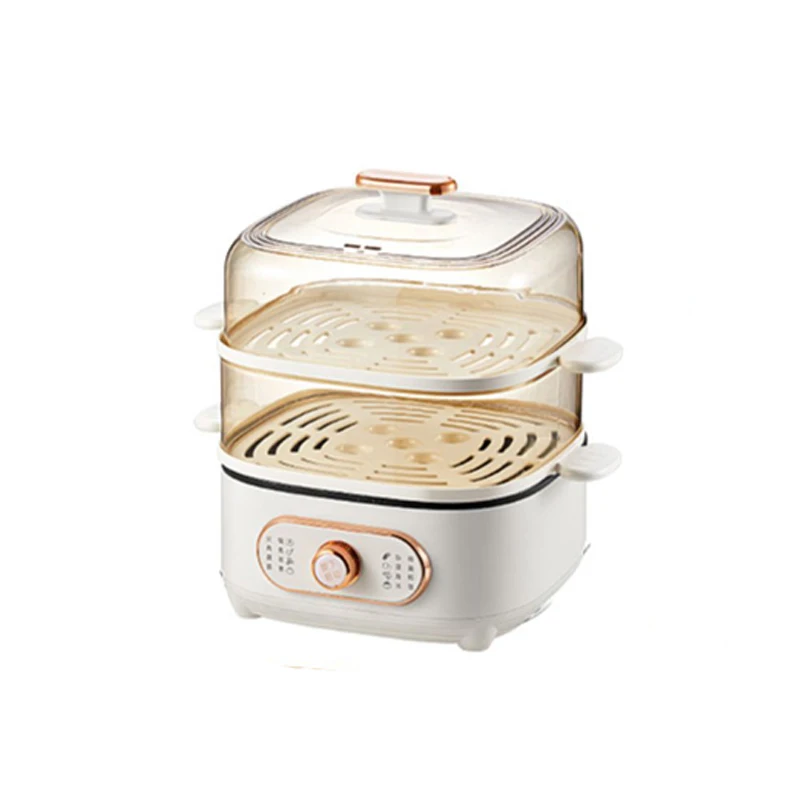 Steamer Electric Steam Pot Cooking Steaming Home 2-layer Transparent Food Dumplings Household Pan Warmer Multicooker 3