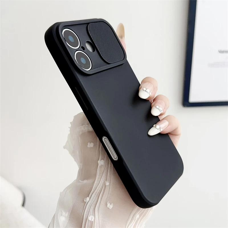 Enhanced Shockproof Silicone Bumper Case with Slide Camera Lens Protection