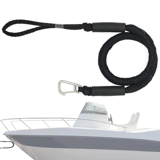 2-Pack Boat Bungee Dock Line with Hook Mooring Rope Boat Accessories for  Boath