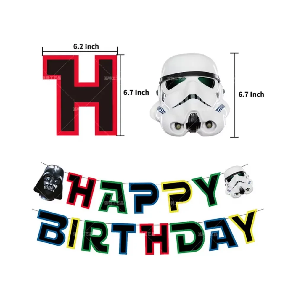 Star Wars Partyzubehör Tischgeschirr-Set Teller Becher Servietten Tischdecke für Babyparty Themenparty Kindergeburtstag Dekoration – Detail 7
