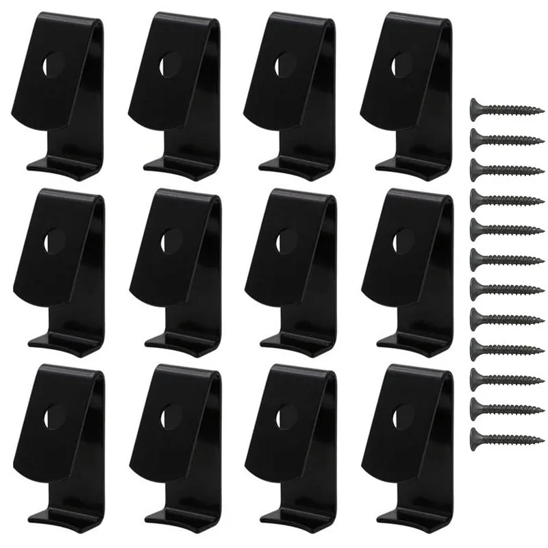 12pcs, Black/Blue Pot Hooks, Easy to Install, Decorative Garden Hooks for Garden, Home, Cafe, Office, Mall, Restaurant Decor