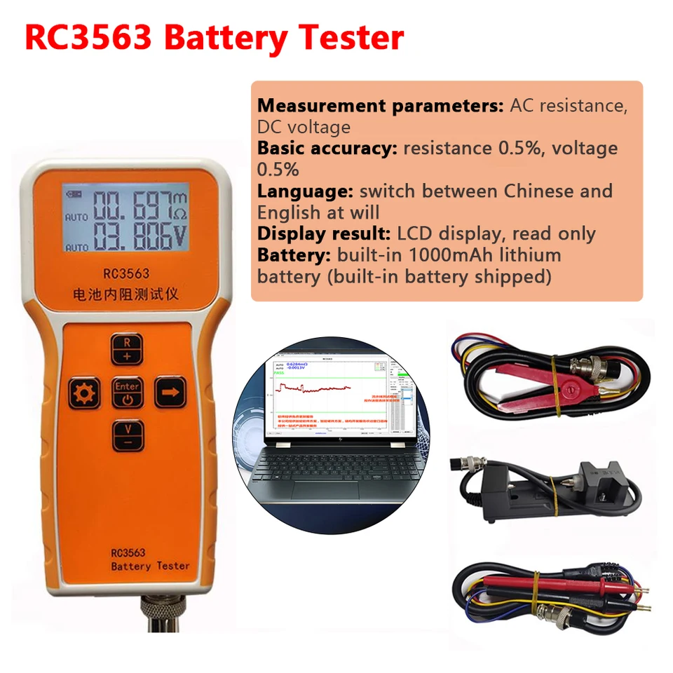 Rc3563 Testeur de résistance interne de batterie Détecteur de résistance  interne True Four-wire Ac Lithium Ch