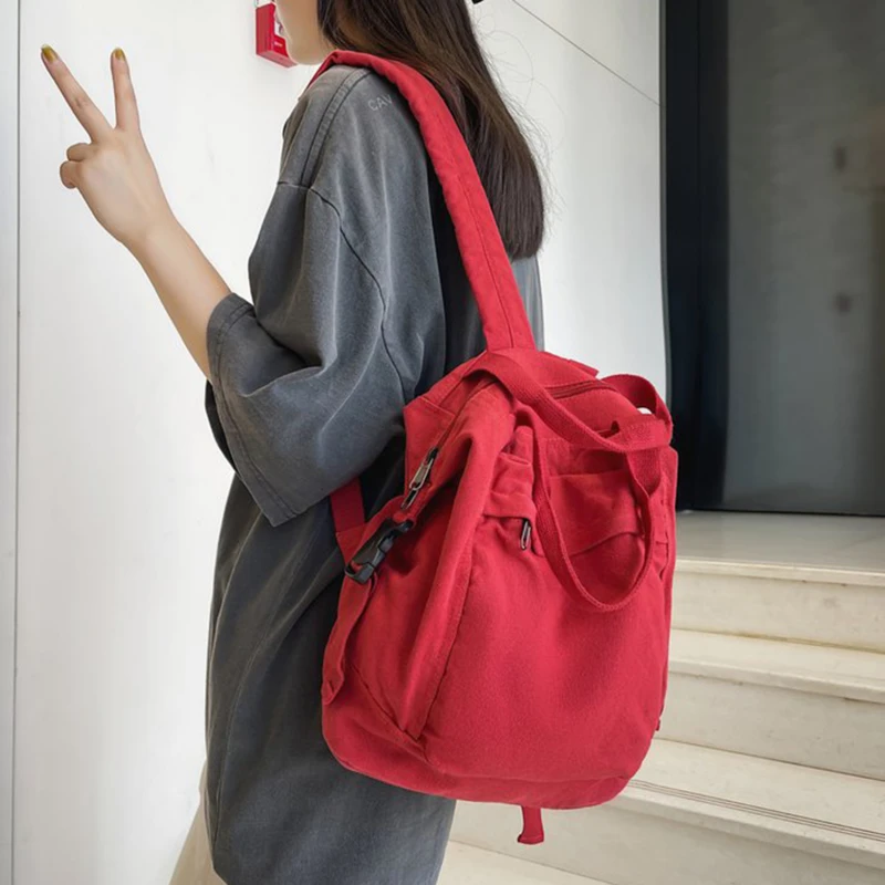 

Women Canvas Backpack Girl Fabric School Bag College Student Vintage Female Laptop Bag New Travel Kawaii Ladies Backpack Mochila