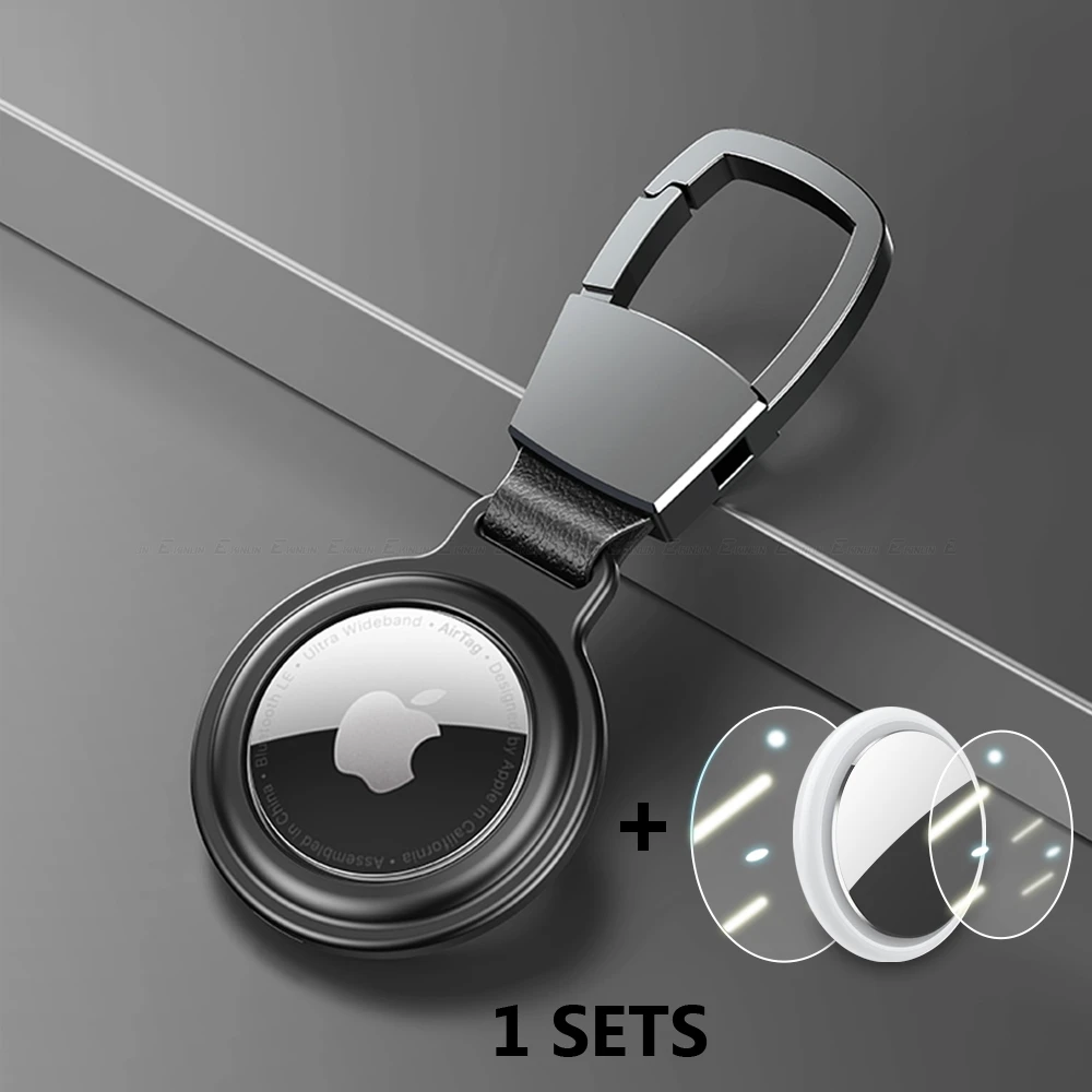 【本体セット】Apple AirTag本体、メタルケースB N809 Apple Airtagのケース,磁気ロック付きメタルケース,紛失防止