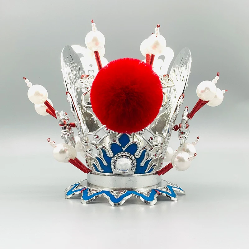 Sun Wukong Cosplay Pompon Headwear Prince Crown Party Favors Opera Bobbles Headband Accessories Funny Halloween Cosplay