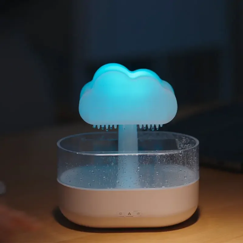 

Rain Cloud Humidifier with Night Light Raining Water Drop Sound And 7 Color Led Light Essential Oil Diffuser Aromatherapy