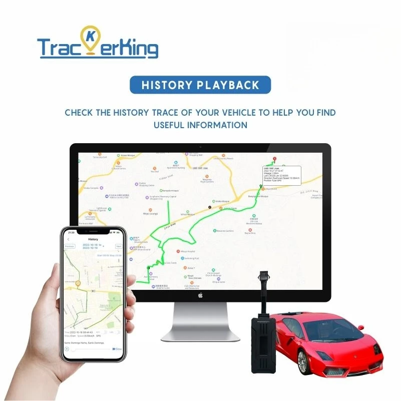 TrackerKing G109 2G Mini GPS Tracker Stop Start Acc Alarm Free Tracking APP Tracking Device Cut Oil Motorcyle
