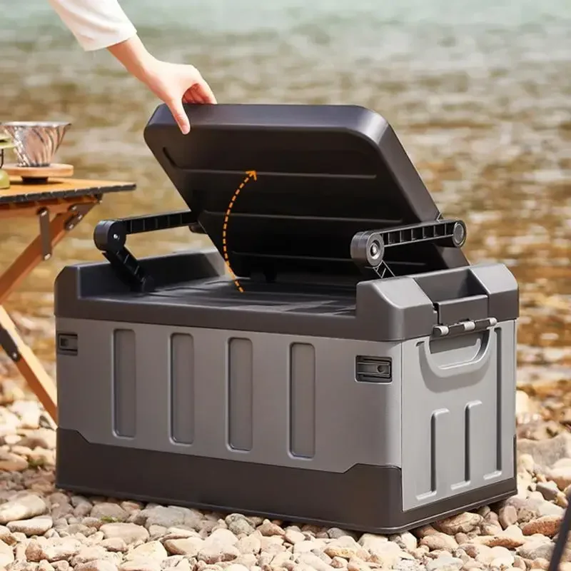 

Fishing Tackle Box With Backrest Foldable Storage Organizer Portable Folding Camping Chair Double Layer Sorting Fishing Luya Box