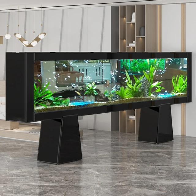 Large fish tank, living room, floor to ceiling screen, dragon fish tank,  home office, ultra white glass, 2 meters and 3