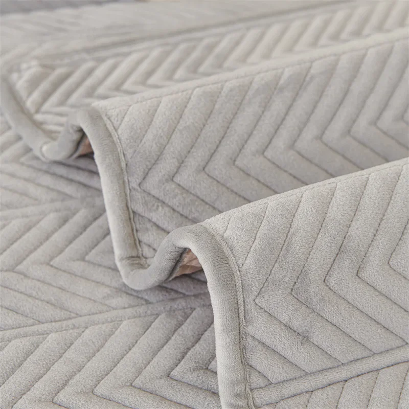 Geometry Pattern Thicken Sofa Cover Universal Soft Velvet Sofa Cushion Non-slip Couch Towel Mat for Living Room Four Seasons